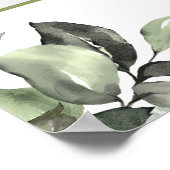 Eucalyptus Watercolor Trouwfoto Prop Poster (Hoek)
