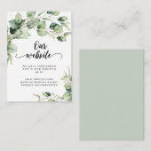 Eucalyptus Watercolor Trouwwebsite Bijlage Ca (Voorkant / Achterkant)