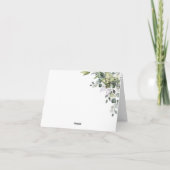 Eucalyptus Watercolor Vouw PHOTO Bedankkaart (Achterkant)