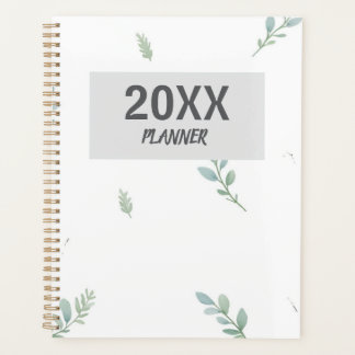 Eucalyptus Watercolor Week- en Maandplanner Planner