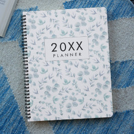 Eucalyptus watercolor weekly and monthly planner