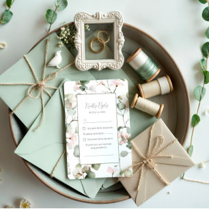Eucalyptus Watercolour Trouwkaart RSVP Kaartje