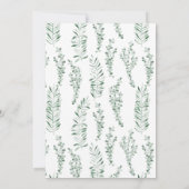 Eucalyptus Waterverf Baby shower Kaart (Achterkant)