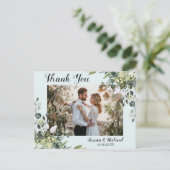 Eucalyptus Waterverf Bedankt FOTO Briefkaart (Staand voorkant)