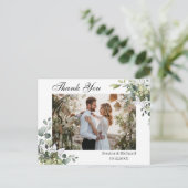 Eucalyptus Waterverf Bedankt FOTO Briefkaart (Staand voorkant)