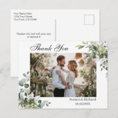 Eucalyptus Waterverf Bedankt FOTO Briefkaart (Voorkant / Achterkant)