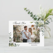 Eucalyptus Waterverf Bedankt voor je FOTO-kaart (Staand voorkant)