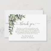 Eucalyptus-Waterverf begrafenis bij het houden van Bedankkaart (Voorkant)