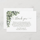 Eucalyptus-Waterverf begrafenis bij het houden van Bedankkaart (Voorkant / Achterkant)