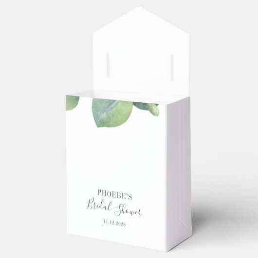 Eucalyptus Waterverf Botanisch Vrijgezellenfeest Bedankdoosjes (Geopend)