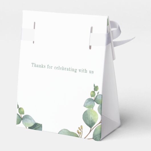 Eucalyptus Waterverf Botanisch Vrijgezellenfeest Bedankdoosjes (Achterkant)