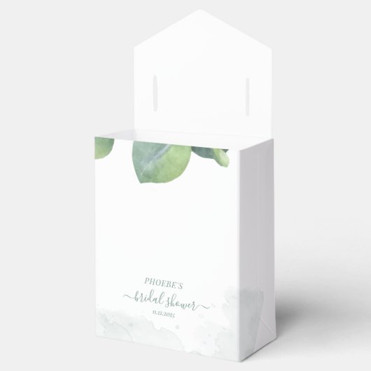 Eucalyptus Waterverf Botanisch Vrijgezellenfeest Bedankdoosjes (Geopend)