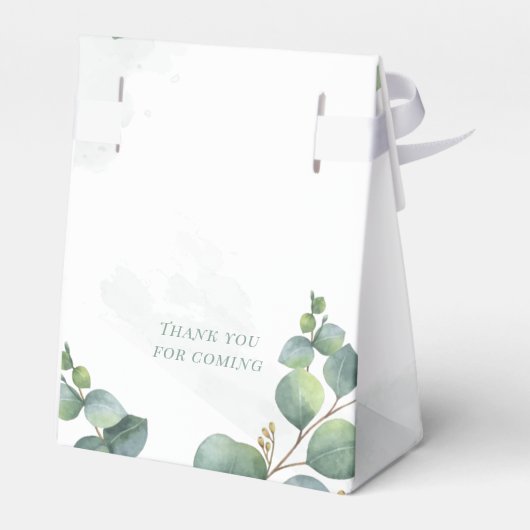 Eucalyptus Waterverf Botanisch Vrijgezellenfeest Bedankdoosjes (Achterkant)