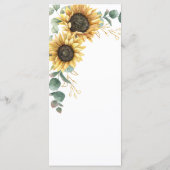 Eucalyptus Waterverf botanische bruiloft Menu (Achterkant)