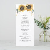 Eucalyptus Waterverf botanische bruiloft Menu (Staand voorkant)