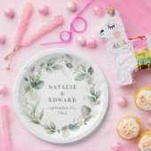 Eucalyptus waterverf botanische bruiloft papieren bordje (Feest)