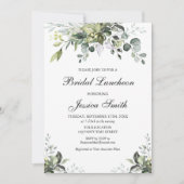 Eucalyptus Waterverf Bridal Luncheon Uitnodiging (Voorkant)