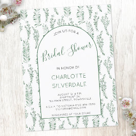 Eucalyptus Waterverf Bridal Shower Briefkaart