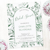 Eucalyptus Waterverf Bridal Shower Briefkaart