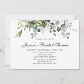 Eucalyptus Waterverf Bridal Shower Kaart (Voorkant)