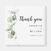 Eucalyptus Waterverf bruiloft Dank u voor uw gunst Magneet (Voorkant)