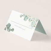 Eucalyptus Waterverf bruiloft legant tabelnummer Kaart (Voorkant)