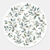 Eucalyptus Waterverf bruiloft Sticker (Voorkant)