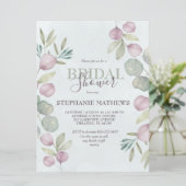 Eucalyptus Waterverf Dusty Blue Vrijgezellenfeest Kaart (Staand voorkant)