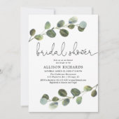 Eucalyptus waterverf eenvoudig modern vrijgezellen kaart (Voorkant)