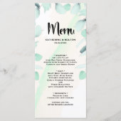 Eucalyptus Waterverf Elegant Greenery Wedding Menu (Voorkant)