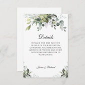 Eucalyptus-Waterverf - Enclosure Card Informatiekaartje (Voorkant / Achterkant)