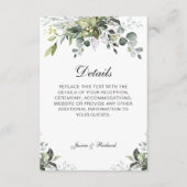 Eucalyptus-Waterverf - Enclosure Card Informatiekaartje (Voorkant)