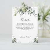 Eucalyptus-Waterverf - Enclosure Card Informatiekaartje (Staand voorkant)