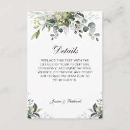 Eucalyptus-Waterverf - Enclosure Card Informatiekaartje