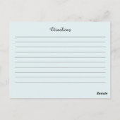 Eucalyptus Waterverf Floral Recipe Card Briefkaart (Achterkant)