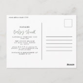 eucalyptus waterverf folium baby shower briefkaart (Achterkant)