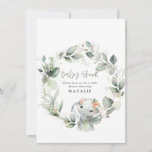 eucalyptus waterverf folium baby shower kaart