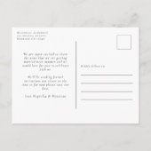 Eucalyptus Waterverf Foto Weddenschap Opslaan Datu Aankondigingskaart (Achterkant)