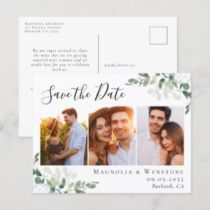 Eucalyptus Waterverf Foto Weddenschap Opslaan Datu Briefkaart