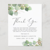 Eucalyptus Waterverf Funeral Hartelijk dank (Voorkant)