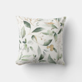 Eucalyptus Waterverf Gold laat buitenshuis een kus Buitenkussen (Voorkant)