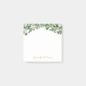 Eucalyptus Waterverf Gold Script Post-it® Notes (Voorkant)