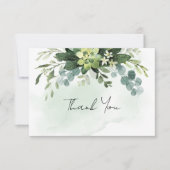 Eucalyptus Waterverf grafisch Vrijgezellenfeest Bedankkaart (Voorkant)