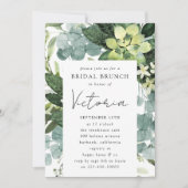 Eucalyptus Waterverf grafisch Vrijgezellenfeest Kaart (Voorkant)