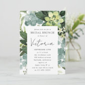 Eucalyptus Waterverf grafisch Vrijgezellenfeest Kaart (Staand voorkant)