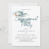 Eucalyptus | Waterverf Green Engagement Party Kaart (Voorkant)