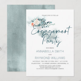 Eucalyptus | Waterverf Green Engagement Party Kaart