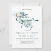 Eucalyptus | Waterverf Green Graduation Party Kaart (Voorkant)