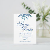 Eucalyptus Waterverf Green Wedding Save the Date Briefkaart (Staand voorkant)