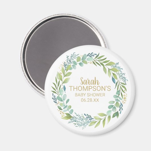 Eucalyptus Waterverf Greenery Aangepaste magneet (Voorkant / Achterkant)